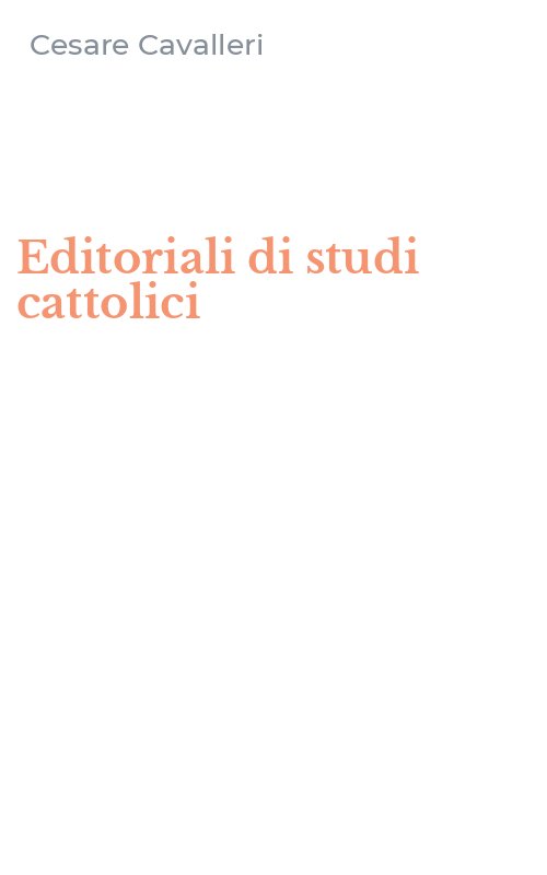 Editoriali di studi cattolici