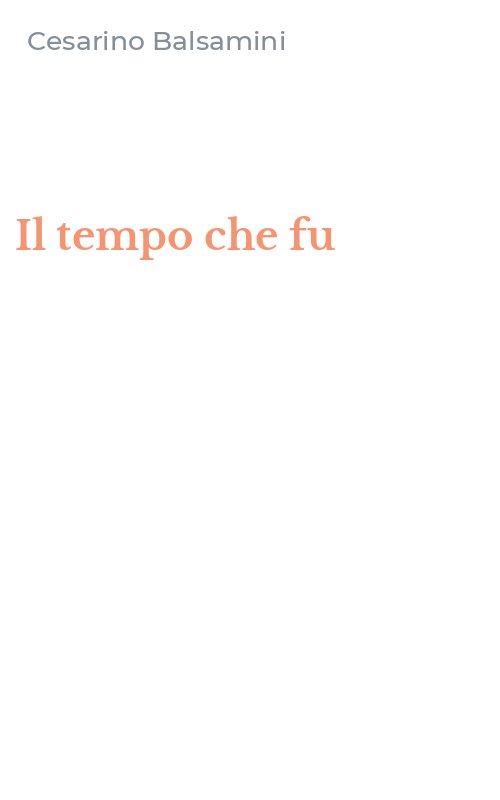 Il tempo che fu