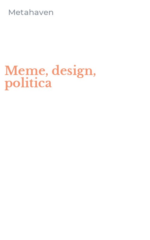 Meme, design, politica