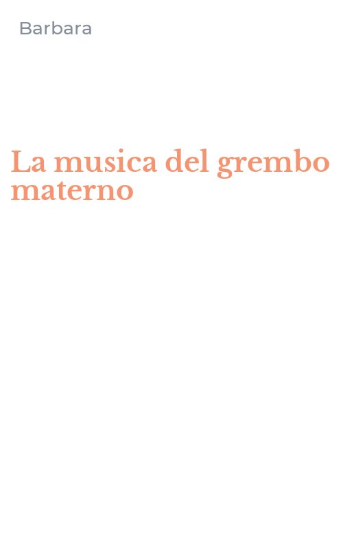 La musica del grembo materno