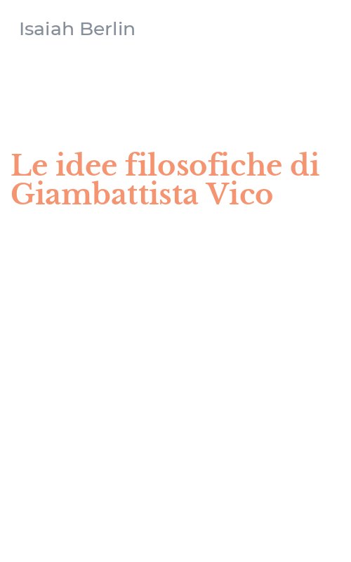 Le idee filosofiche di Giambattista Vico