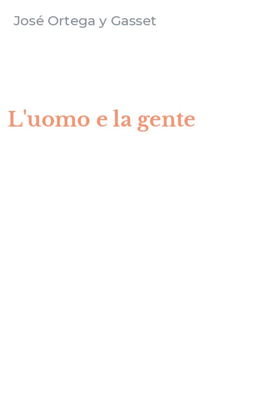 L'uomo e la gente