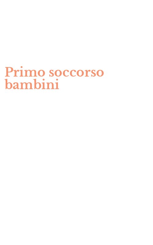Primo soccorso bambini