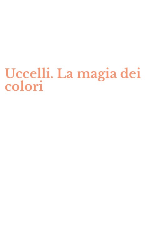 Uccelli. La magia dei colori