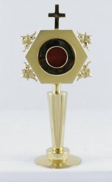 RELIQUIARIO IN OTTONE DORATO