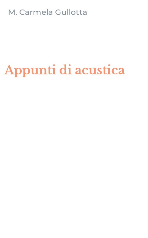 Appunti di acustica