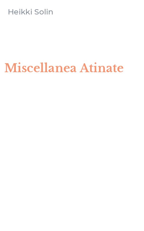Miscellanea Atinate
