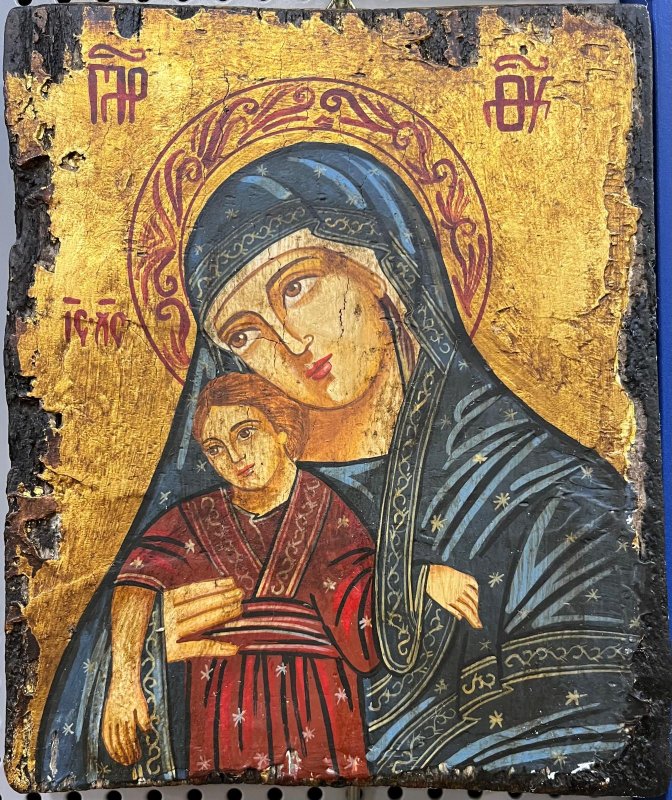 MADONNA CON BIMBO 18X22 CM