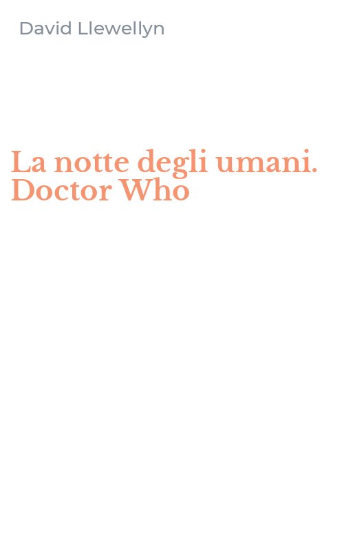 La notte degli umani. Doctor Who