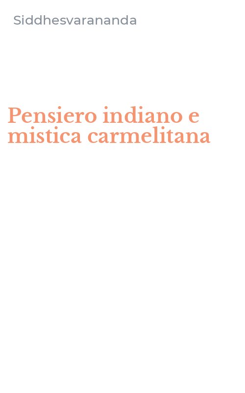 Pensiero indiano e mistica carmelitana