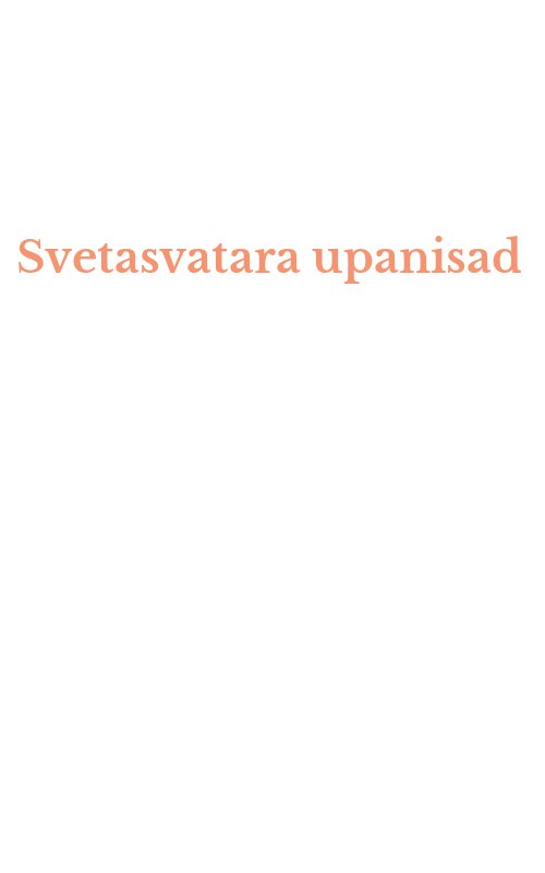 Svetasvatara upanisad