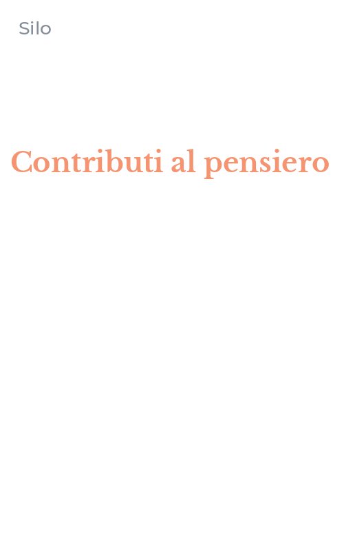 Contributi al pensiero