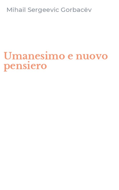 Umanesimo e nuovo pensiero