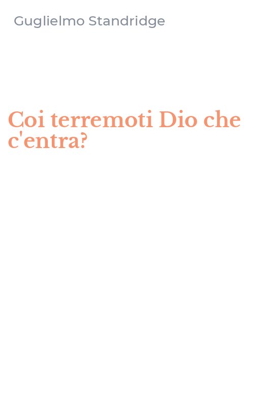 Coi terremoti Dio che c'entra?