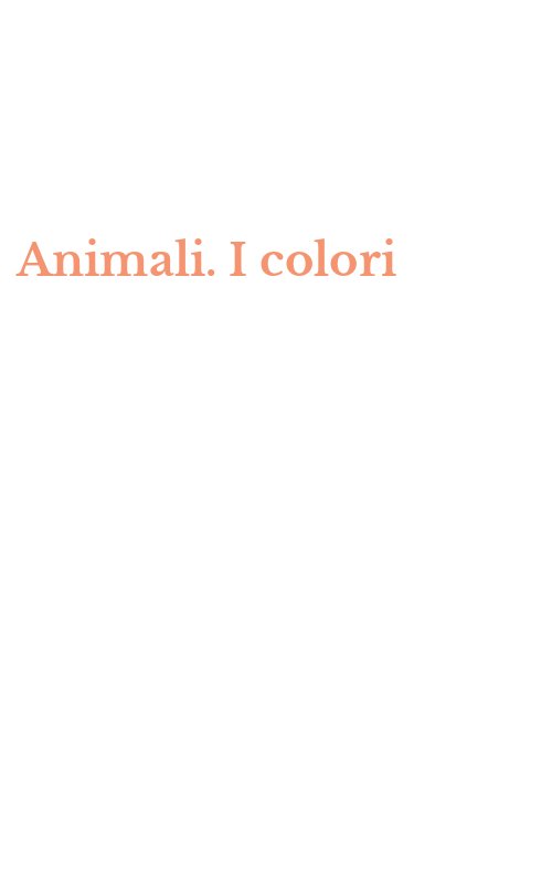 Animali. I colori