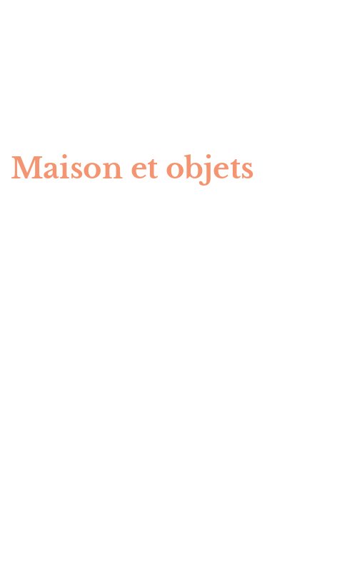 Maison et objets