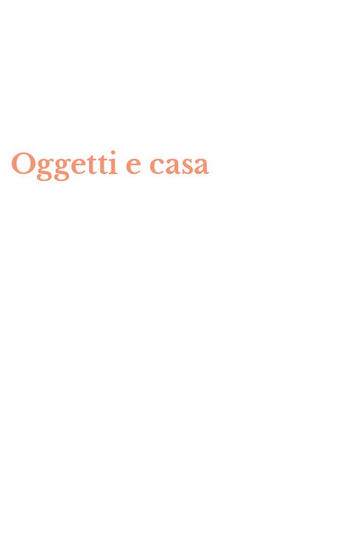Oggetti e casa