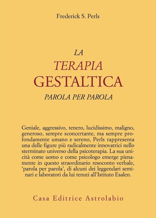 La terapia gestaltica parola per parola