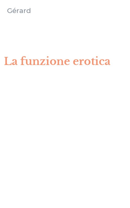 La funzione erotica