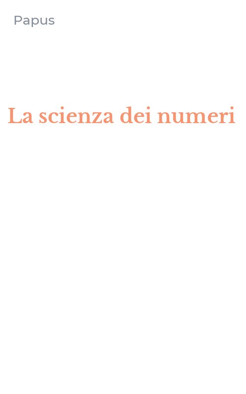 La scienza dei numeri
