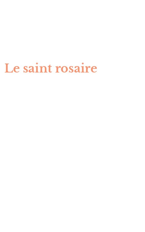 Le saint rosaire