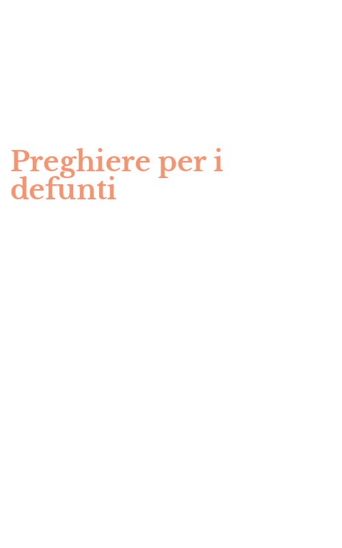 Preghiere per i defunti
