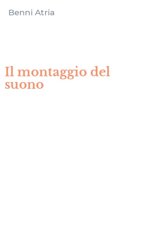 Il montaggio del suono