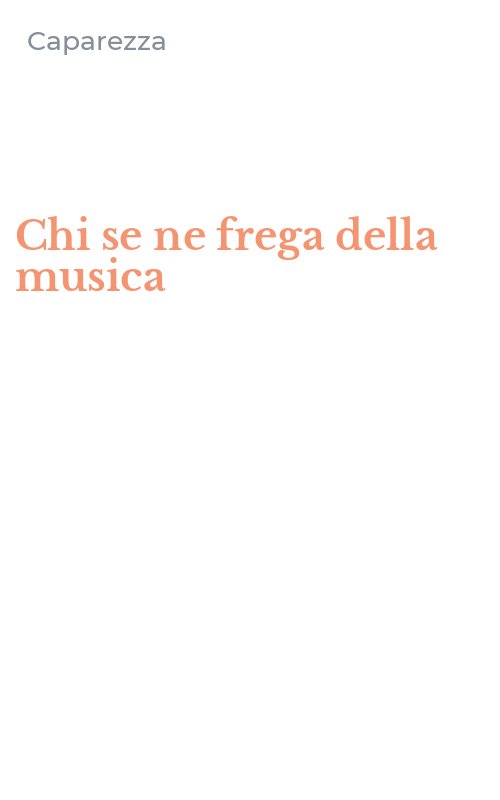 Chi se ne frega della musica