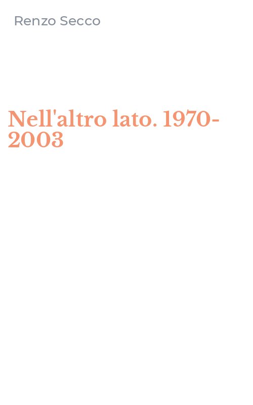 Nell'altro lato. 1970-2003