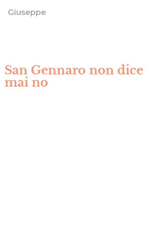 San Gennaro non dice mai no
