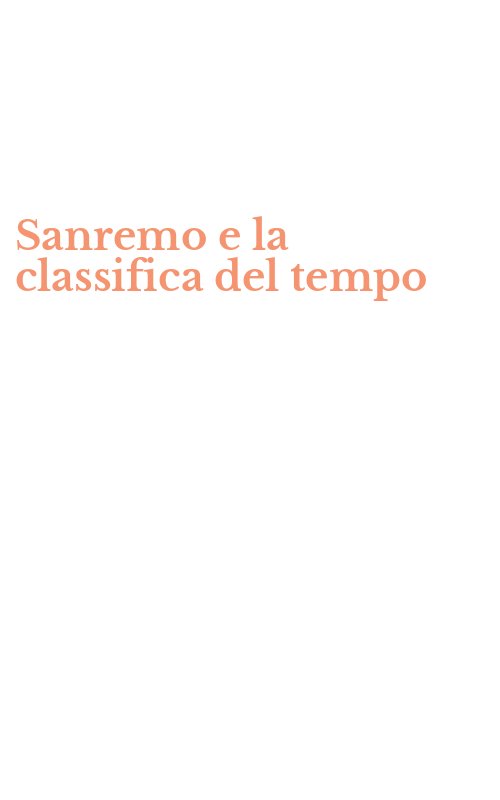 Sanremo e la classifica del tempo
