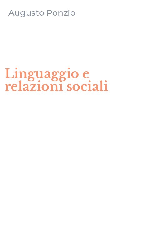 Linguaggio e relazioni sociali