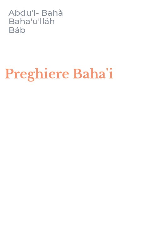 Preghiere Baha'i