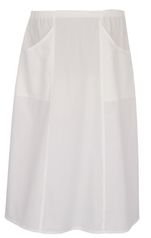 SOTTOVESTE A VITA IN COTONE BIANCO