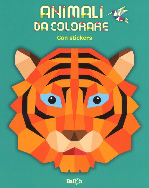 Animali da colorare (verde). Con adesivi