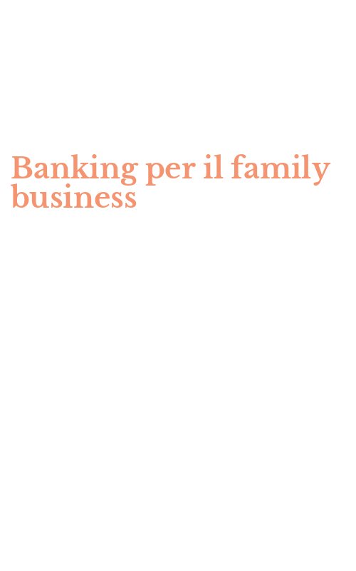 Banking per il family business