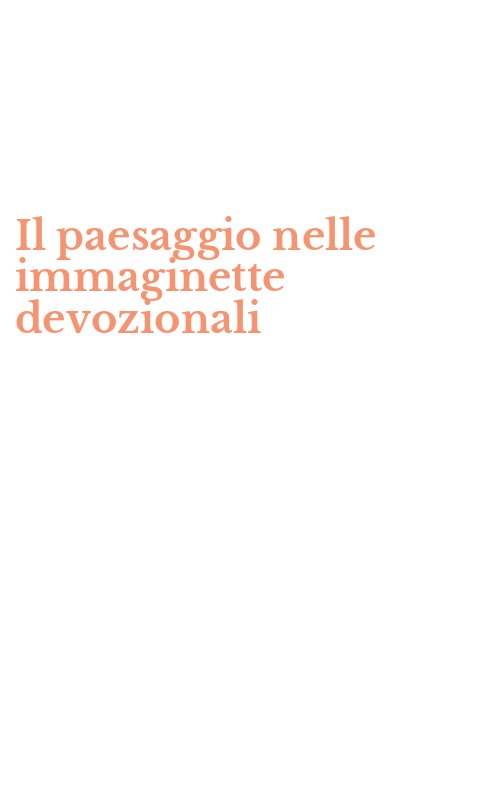 Il paesaggio nelle immaginette devozionali