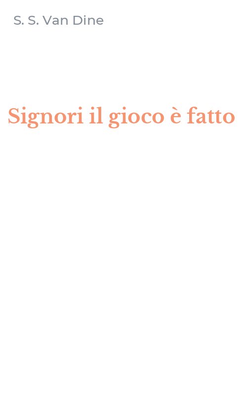 Signori il gioco è fatto