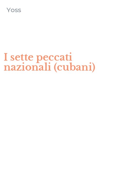 I sette peccati nazionali (cubani)