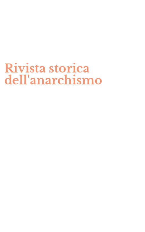 Rivista storica dell'anarchismo