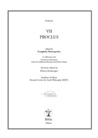 Proclus. Ediz. italiana, inglese, francese e tedesca. Testo greco a fronte