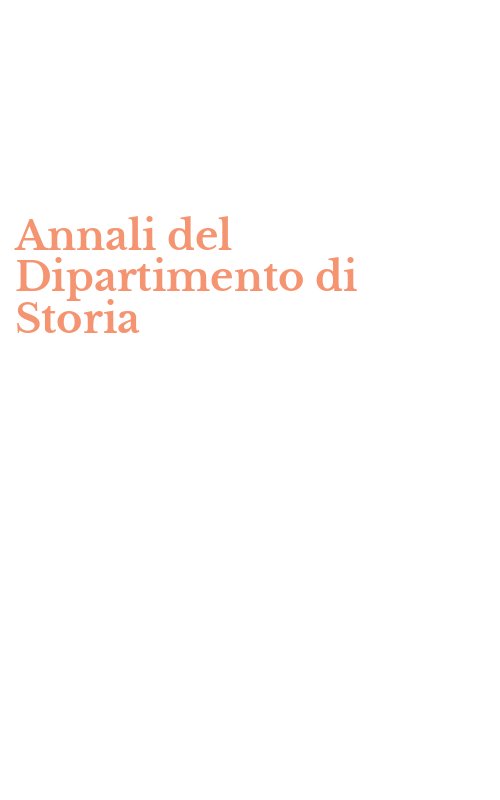 Annali del Dipartimento di Storia