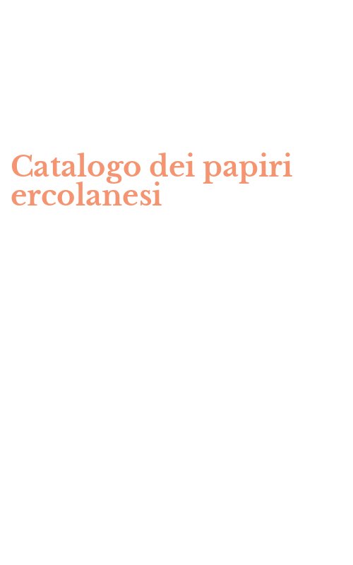 Catalogo dei papiri ercolanesi