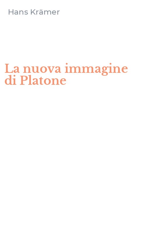 La nuova immagine di Platone