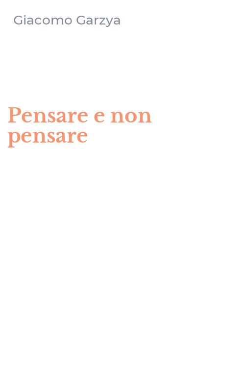 Pensare e non pensare