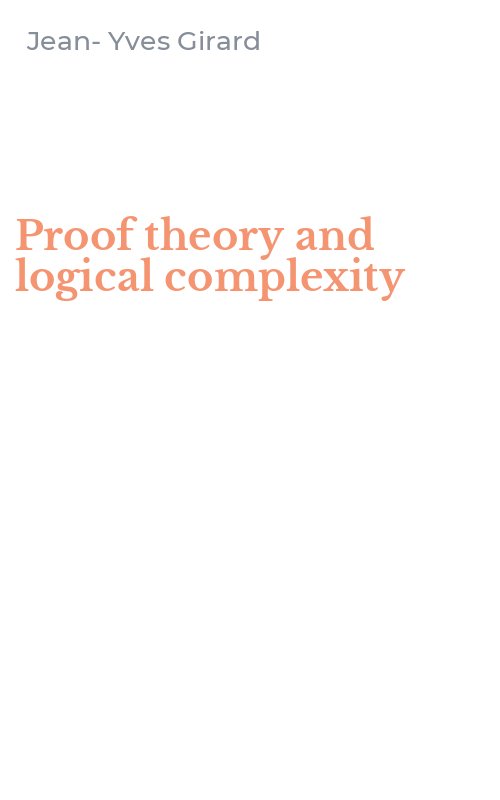 Proof theory and logical complexity