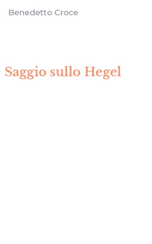Saggio sullo Hegel