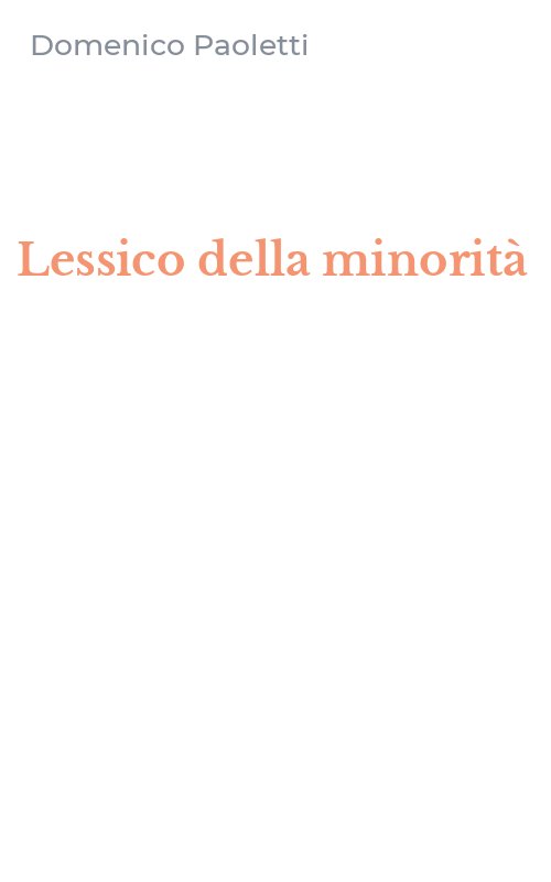 Lessico della minorità