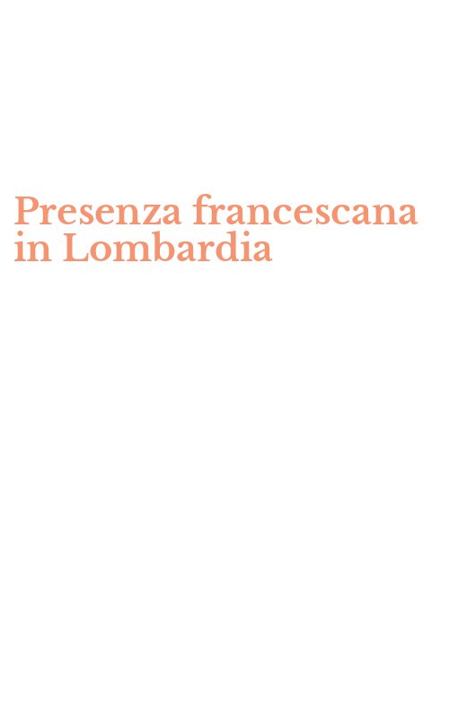 Presenza francescana in Lombardia