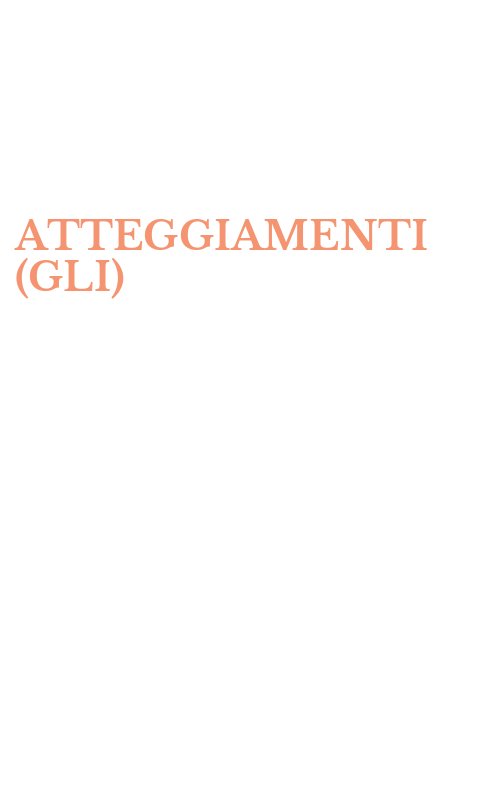 ATTEGGIAMENTI (GLI)